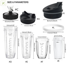 Mixerteile 16.18.24.32oz Mixerbecher Leakproof Rubber Dichtungsdeckel Ersatz für Nutri Ninja Blender Langlebig