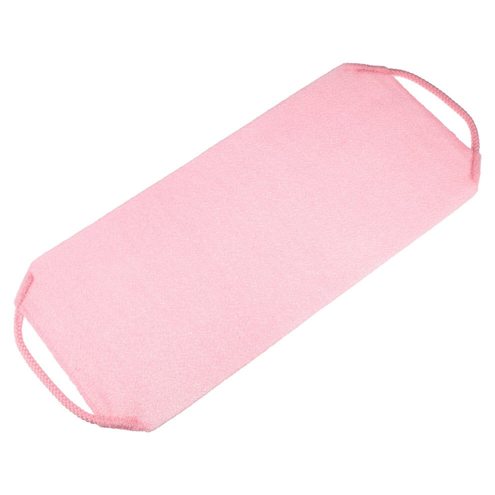 Exfoliating Shower Towel with Gentle Daily Scrub, Elastic Back Scrubber for All Skin Types, Pink