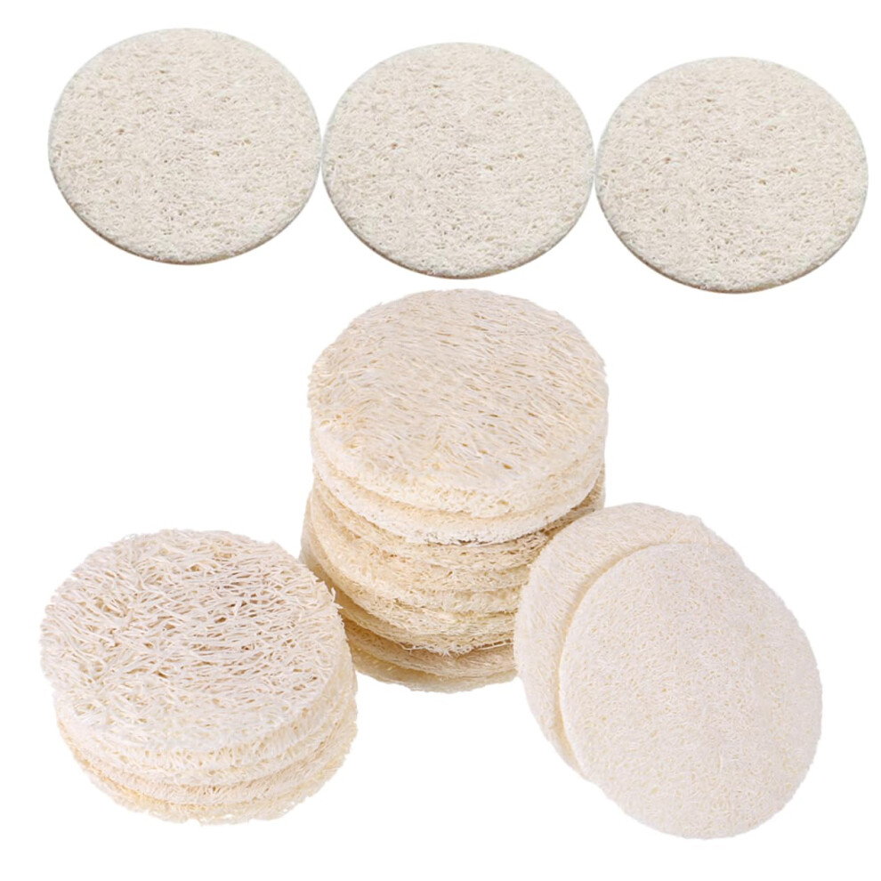 36pcs Natural Loofah Exfoliating Pads Facial Cleansing Sponge Gentle Skin Scrub for Spa and Daily Use