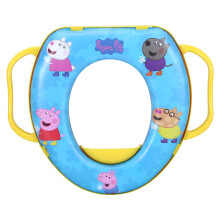 Zawadi Global Peppa Pig Soft Padded Potty Toilet Training Seat with Handles for Toddlers Kids Children, Portable for Travel & Easy to Clean