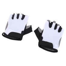 1 Paar weiße Halbfingerhandschuhe XL Anti-Rutsch