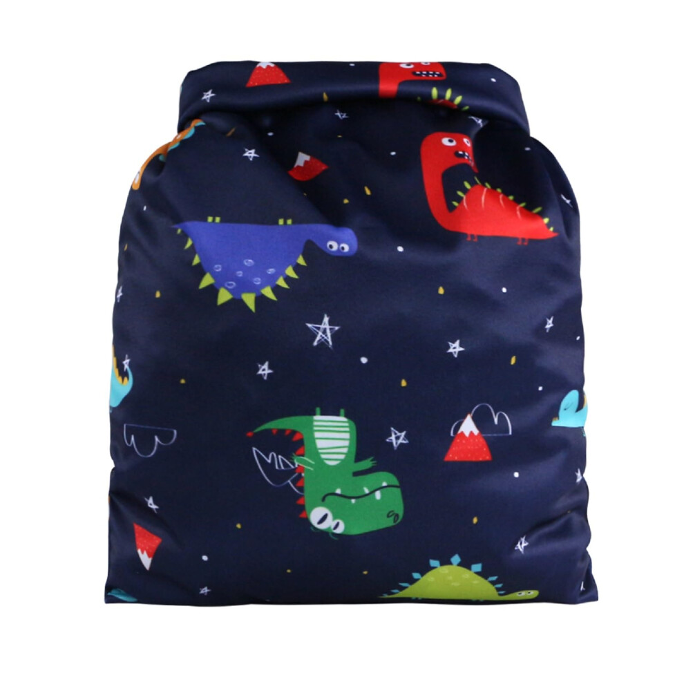Grab And Go Waterproof Washable Reusable Diaper Buckle Wet Dry Bag (Dinosaur World) Hisprout
