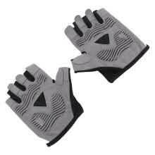 White Half Finger Cycling Gloves, Breathable Anti Slip Shock Absorbing L
