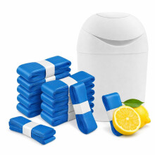 10PCS Nappy Bin Universal Diaper Pail Refill Bags, Compatible with Tommee Tippee, Angelcare, Dress Up X Nappy Boxes, 10-Pack Blue Bags Scented