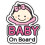 Baby on Board Sign for car (02. Basic Girl) 1
