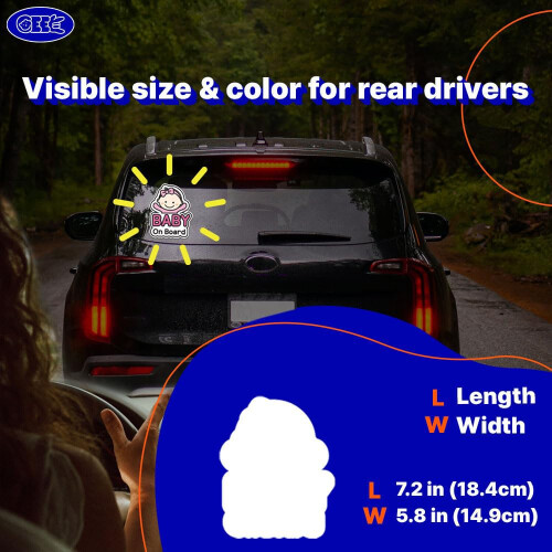 Baby on Board Sign for car (02. Basic Girl) 2