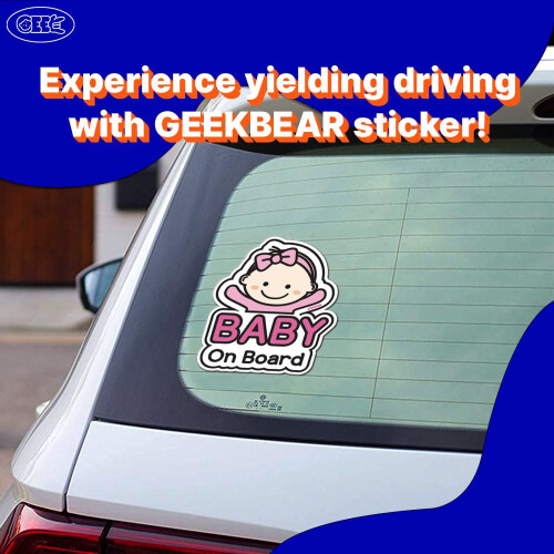 Baby on Board Sign for car (02. Basic Girl) 1