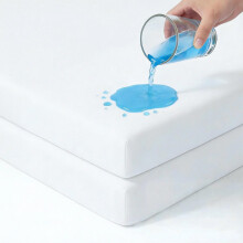 Set of 2 Waterproof Mattress Protector Sheets/Covers Fits 95x65 cm Baby Travel Cot