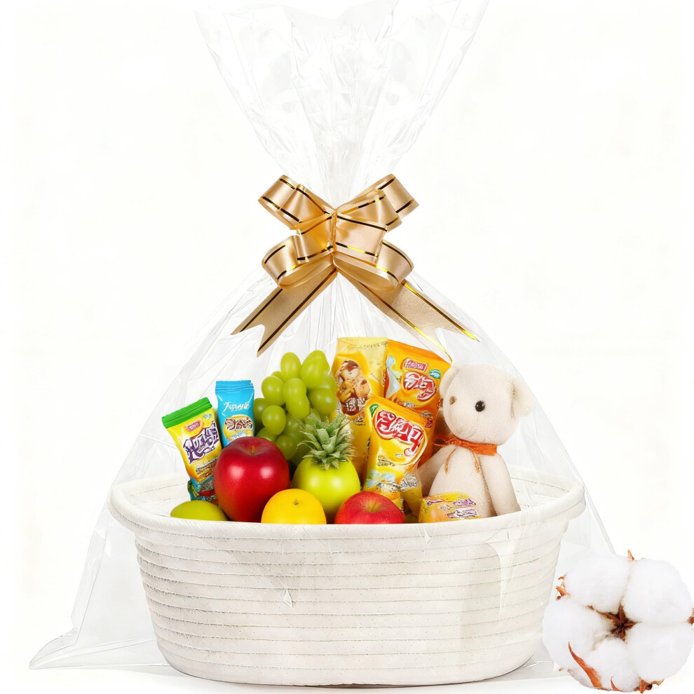 Gift Basket Hamper Kit,Gift Hamper Basket With Two Ribbon,Hamper Baskets For Gifts Empty For Wedding,Christmas,Easter,Birthday Kiswleon