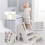 hoopyosms Toddler Step Stool, Adjustable 2/3-Step Foldable Plastic Step Stool with Handles and Non-Slip Design, for Kitchen & Bathroom Use(Grey) 2