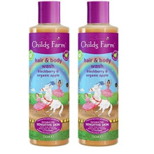 Childs Farm | Kids Hair & Body Wash 250ml | Blackberry & Organic Apple | Suitable for Dry, Sensitive & Eczema-prone Skin (Pack of 2)