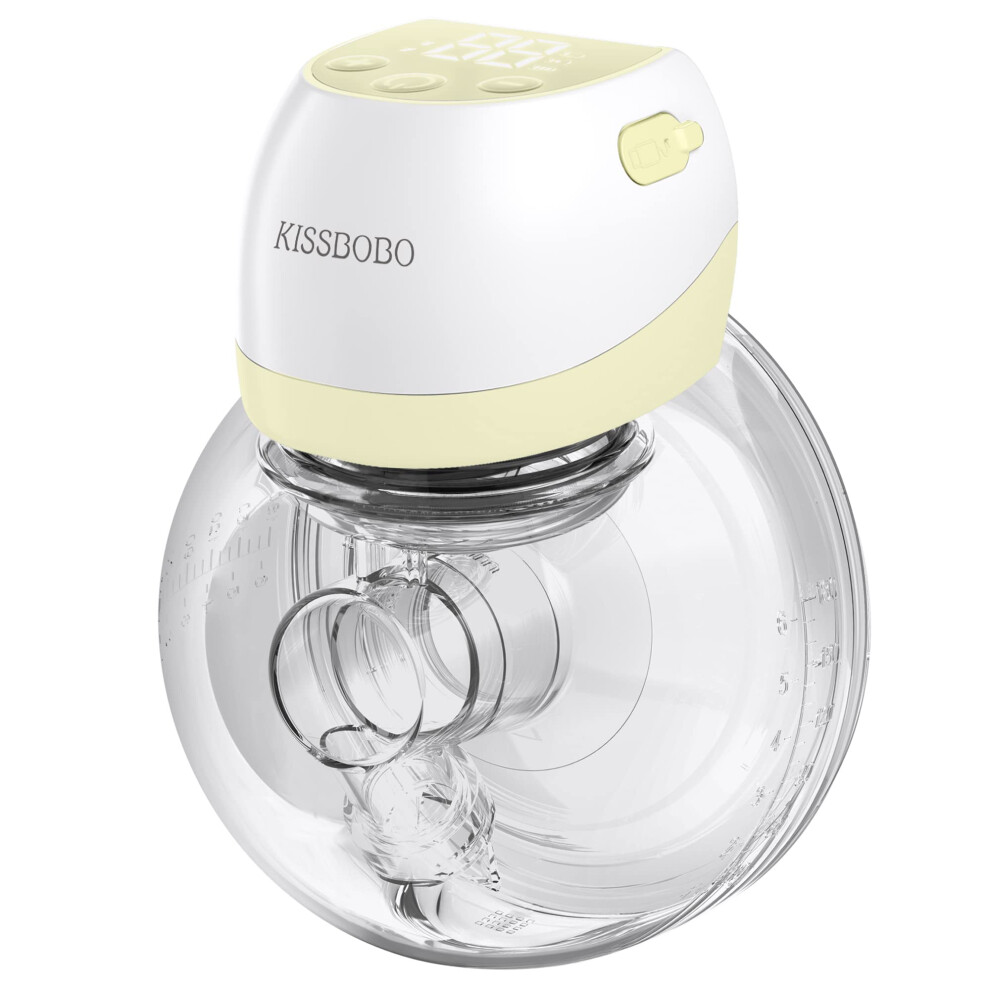Kissbobo Breast Pumps Electric, Wearable Hands Free Breast Pump Portable, 2 Modes & 9 Levels, Painless Wireless Breasts Pump Milk With 21Mm/24Mm Flanges