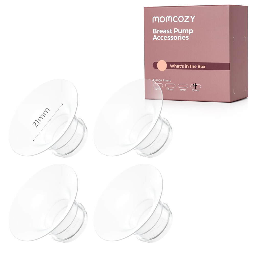 Momcozy Breast Pump Flange Insert 21Mm, Only For M5/M6/M9, 4Pc