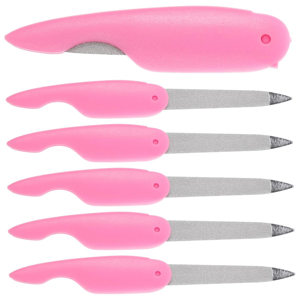 12pcs Folding Nail Files Double Sided Metal for Manicure Acrylic and Natural Nails