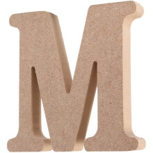 Wooden MDF Letter M - Size 13cm Tall - Free Standing Wooden Letters for Arts & Crafts Personalized Name Decor