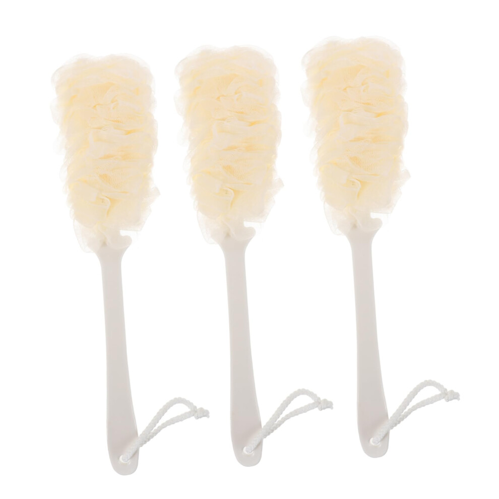 Bath Body Brush Set with Long Handle Back Scrubber for Gentle Exfoliation and AntiSlip Grip