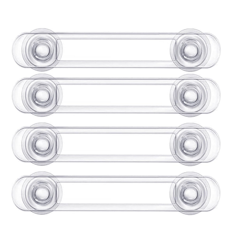Baby Safety Cupboard Locks, 4 Packs Child Cabinets Safety Lock Baby Proofing For Toilet, Draw，Refrigerator, Ovens Transparent Vobulafy