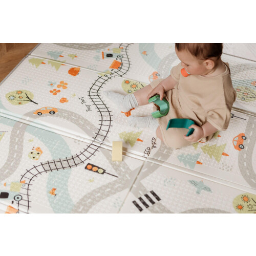 Nuby Nuby Foldable Reversible Play Mat - Easy Clean | Reversible | Waterproof | Suitable from Birth (Road) 2