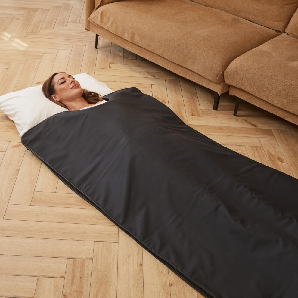 Far Infrared Sauna Blanket Waterproof Leather Adjustable Heat Therapy for Home Detox