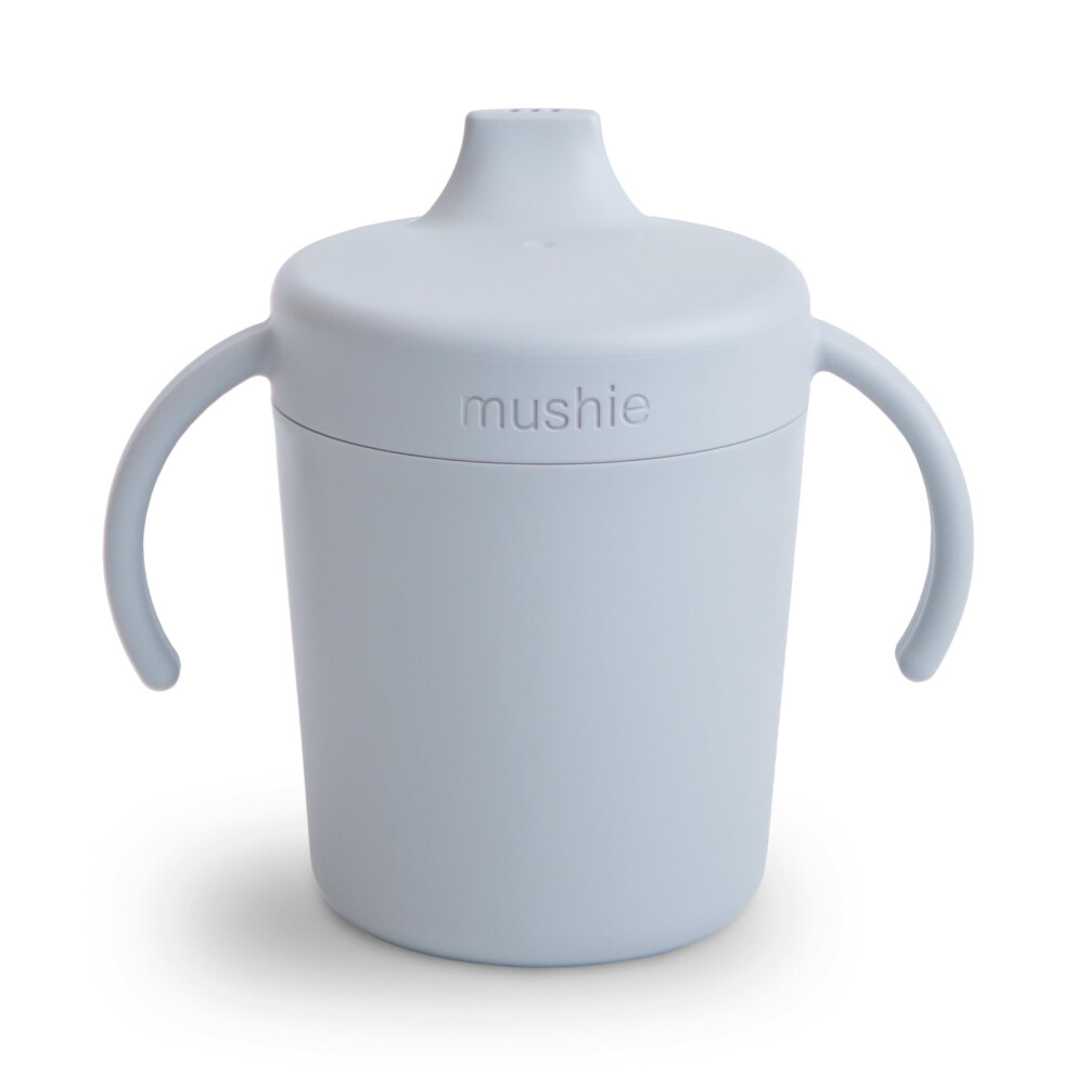 Trainer Sippy Cup | Made In Denmark | Leak Resistant Twist-Off Lid & Handles | 6 Months + (Cloud) Mushie