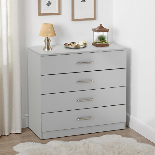 Seconique Seconique Dakota 4 Drawer Chest in Light Grey 1