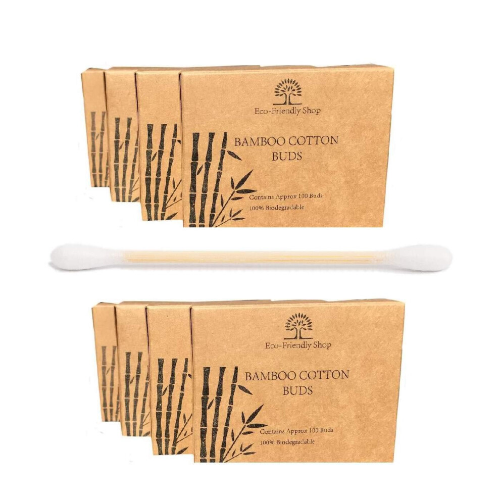 Eco-Friendly Shop 800 Bamboo Cotton Buds 100% Natural Biodegradable Wooden Ear Swabs 800 Buds