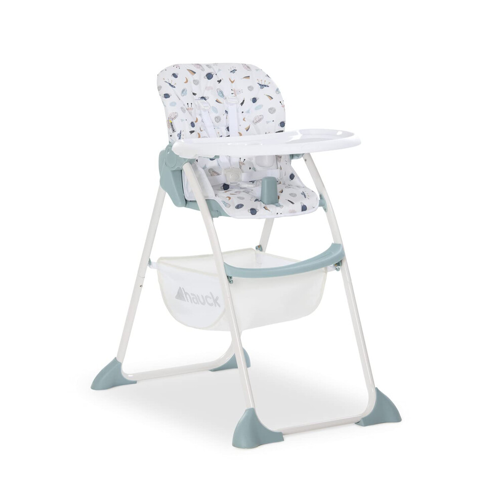 Hauck Sit N Fold, Space - Folding Toddler Highchair With Tray & Basket From 6 Months Up To 15 Kg, Lightweight, Adjustable Backrest & Tray
