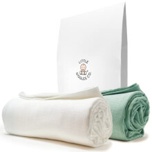 Little Giggles Co. Large Muslin Cloths 120 x 120cm - Muslins Pack, Swaddle Blanket 0-3 Months, Essentials for Newborn, Receiving Blankets