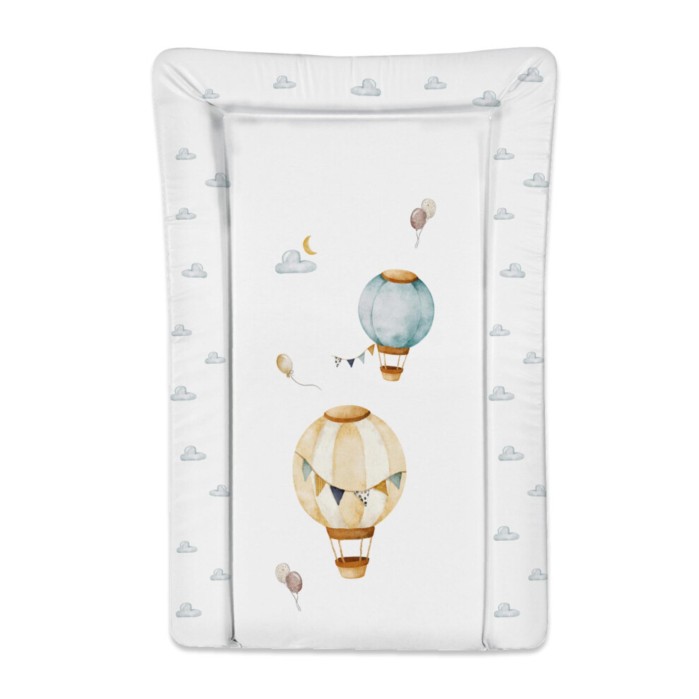 Profiled Soft Base Newborn Baby Changing Unit Mat With Raised Edges 73X46 Cm (Balloons) Baby Comfort