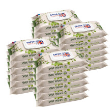 Meown Safer Touch Wet Wipes, Jasmine Scented, 1920 Wipes (80 x 24 Packs) | Water-Based Face & Makeup Wipes, Gentle Alcohol-Free for Hands, Face & Body
