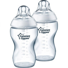 Tommee Tippee Closer to Nature Clear Baby Bottles, 340 ml, 2 Count 2342262071 Transparent