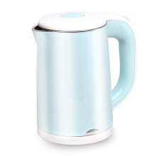 Travel Electric Kettle Stainless Steel Fast Boiling Large Capacity Mini Kettle for Travel Blue