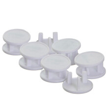 Dreambaby Home Baby Safety Socket Plug Covers - Electrical Outlet Protector Guard - 12 Pack - White - Model F18244
