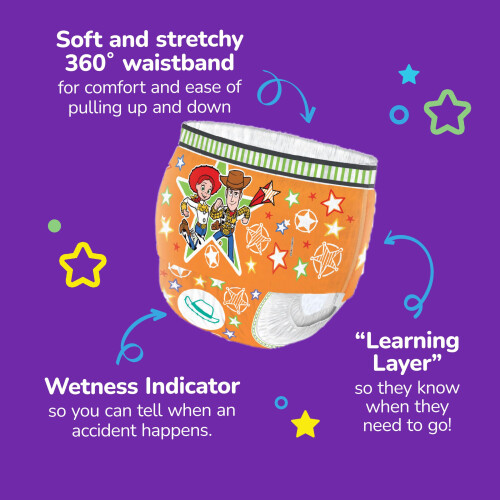 Huggies Huggies Pull-Ups Trainers Day, Boy, 2-4 Years, Nappy Size 6-7+, 40 BIG KID Training Pants 1
