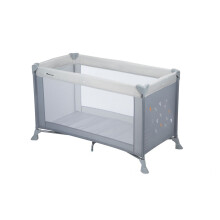 Bebeconfort Soft Dreams, Travel Cot, Height Adjustable, from Birth to 3.5 Years, Up to 15 kg, Warm Grey