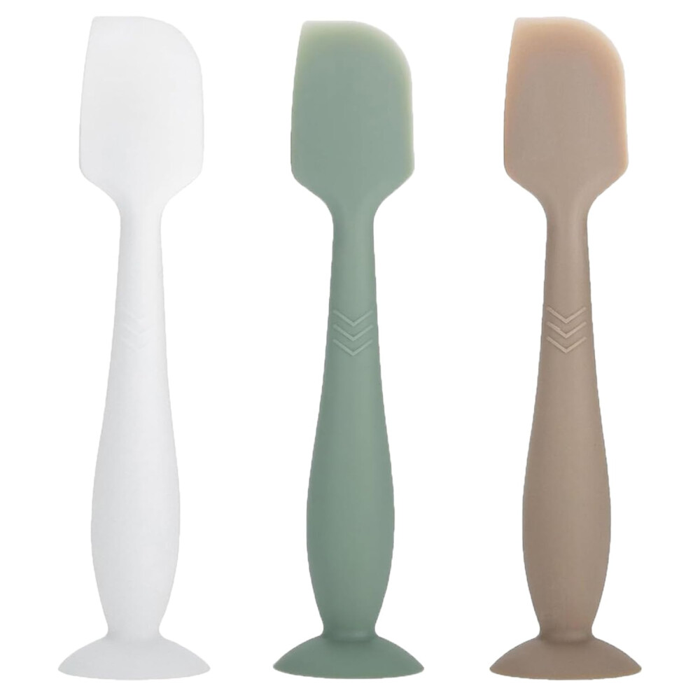 3 Pack Baby Diaper Spatula - Diaper Rash Applicator For Butt Paste - Diaper Brush For Newborns (White,Green,Brown) Cream Roxanepig