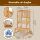 COSYLAND Height Adjustable Step Stool for Kids – Solid Bamboo Stool for Kitchen Counter Island, Durable & Safe (Wood) 5