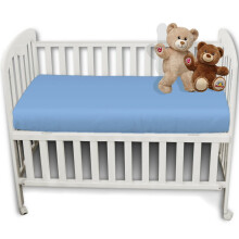 2 Pack Cot Bed Anti-Allergy, Breathable, Easy Care Fitted Sheets for Babies, Toddlers and Nurseries (Royal, Cot Bed - 60CM x 120CM)