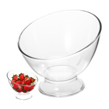 Clear Dessert Bowl with Elegant Transparent Design for Ice Cream, Salad, Fruits, Yogurt, Parties