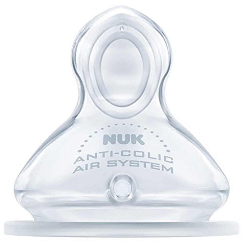 First Choice Anti-Colic Latex Teat Size 1 (0-6 Months) 2-Pack Orthodontic Shape Bisphenol-A Nuk