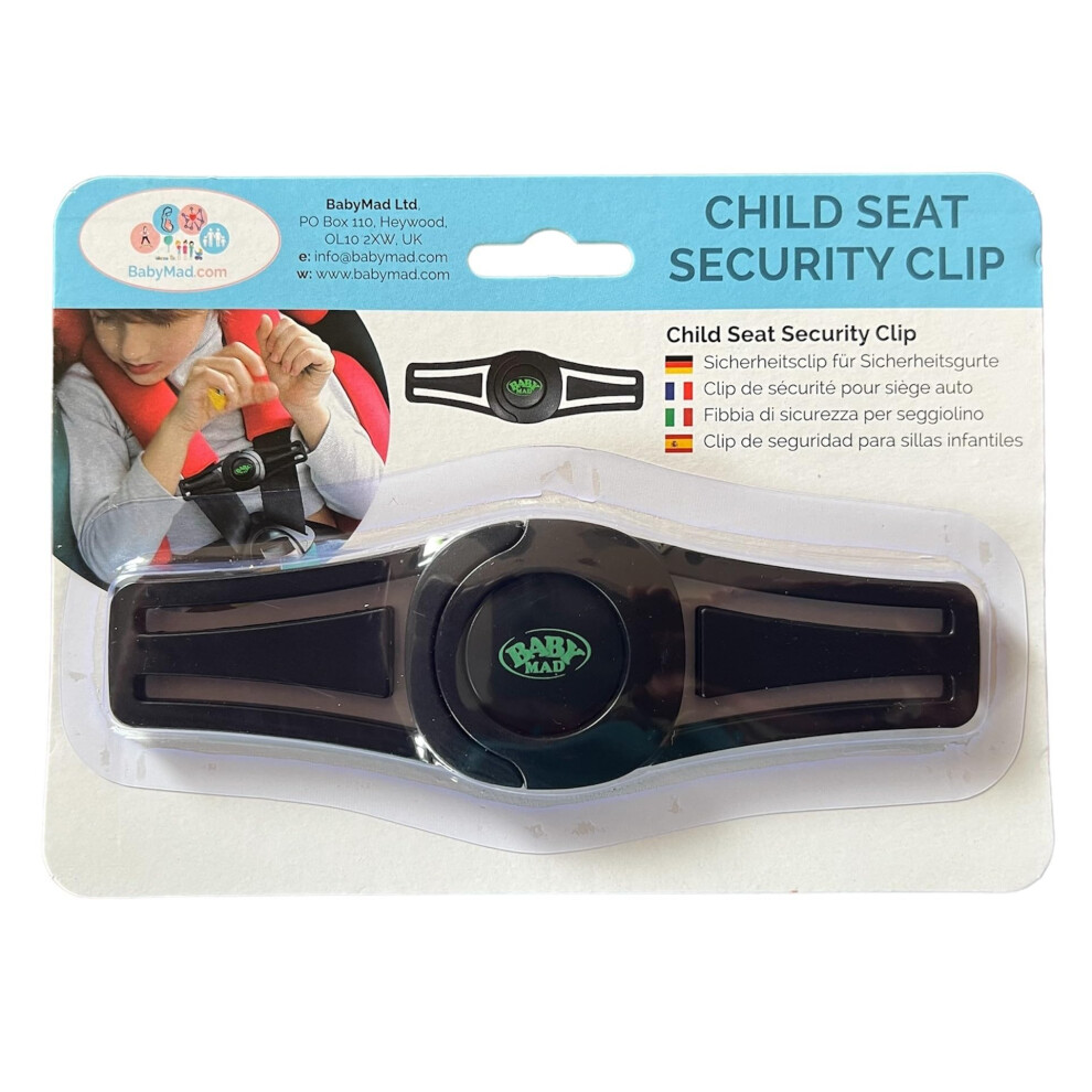 Babymad Car Safety Seat Strap Belt Lock Tite Tight Harness Clip Safe Buckle For Baby (Black)