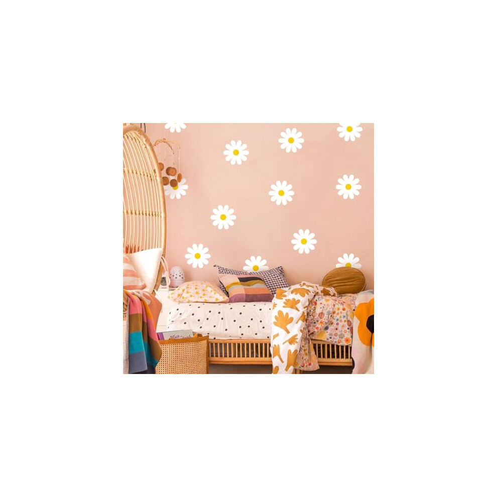 Wajade 12 Pcs Daisy Dots Wall Stickers Round Circle Wall Decal Stickers For Baby Nursery Room