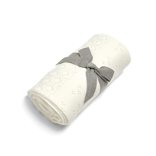 Mamas & Papas Mamas & Papas Small Knitted Blanket, Pointelle