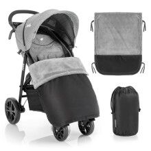 Zamboo All Seasons Stroller Blanket - Universal Pushchair Blanket - Waterproof Blanket for Buggy & Jogger with Practical Storage Bag - Black
