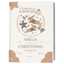 Personalised Christening Keepsake Gift Book of Classic Nursery Rhymes to Treasure Forever. Especially Made for A Christening Day Occasion