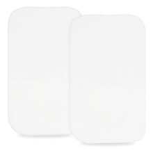 100% Cotton Crib Sheets Fitted, Compatible with Next2me and All Bedside Crib Mattress,2 Pack, Breathable and Soft Bassinet Sheets, White