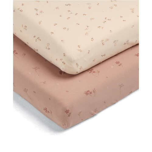 Mamas & Papas Mamas & Papas 2 Pack Cot/Bed Fitted Sheets, Wildflower 1