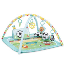 Bright Starts Grip & Kick Oball Activity Gym, Football Theme with Easy-Grasp Baby Toys, Unisex, Newborn+