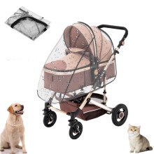Unisize Pet Rain Cover, Snow/Rain/Wind Protection for Dog/Cat, Foldable Clear Cover, Suitable for Various Stroller Models, Take Pets Out on Rainy Days