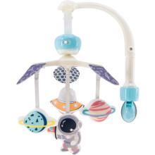 LADIDA Cot Mobiles, Baby Crib Plush Toy with Music and Spins Cot Plush,Baby Mobile for cot Babies Boys Girls Toddlers. (White)
